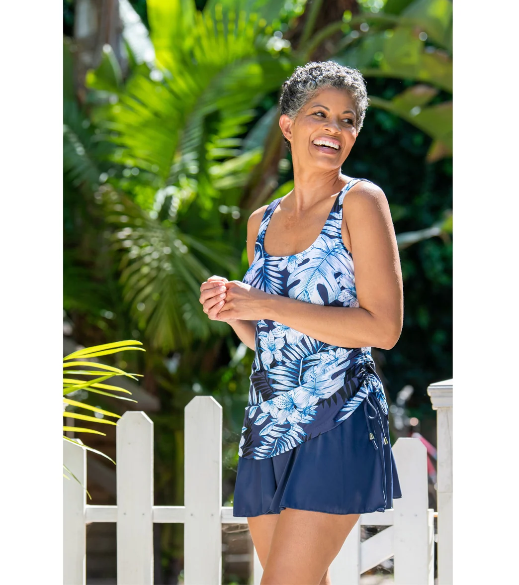Maxine Women's Moonlight Tropics Tank Swim Dress - Image 4