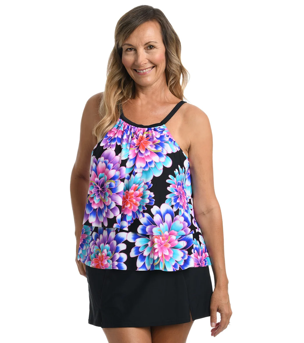 Maxine Women's Mums The Word High Neck Ruffle Tankini Top - Image 4