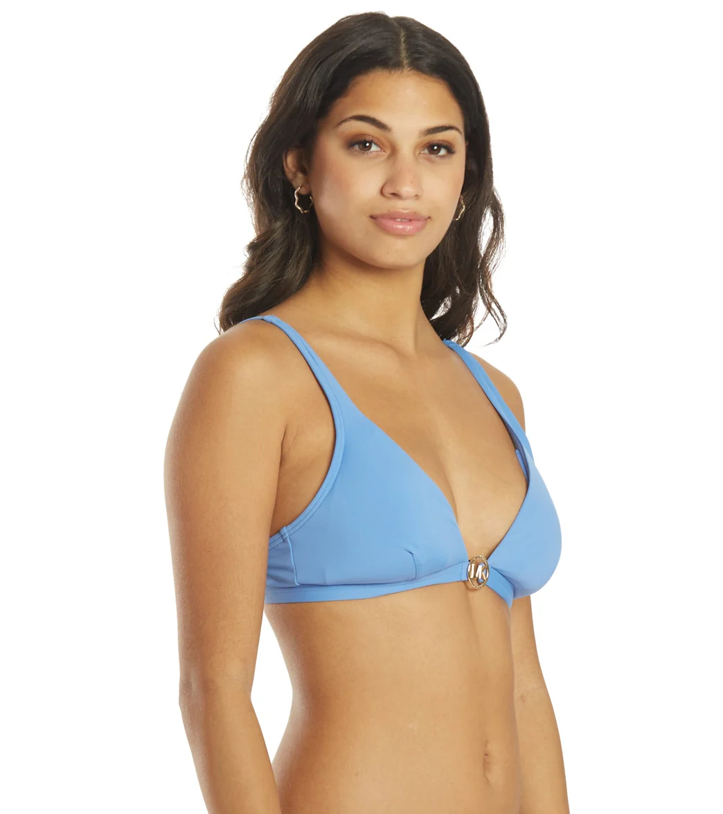 Michael Kors Women's Iconic Solids Triangle Bikini Top - Image 2