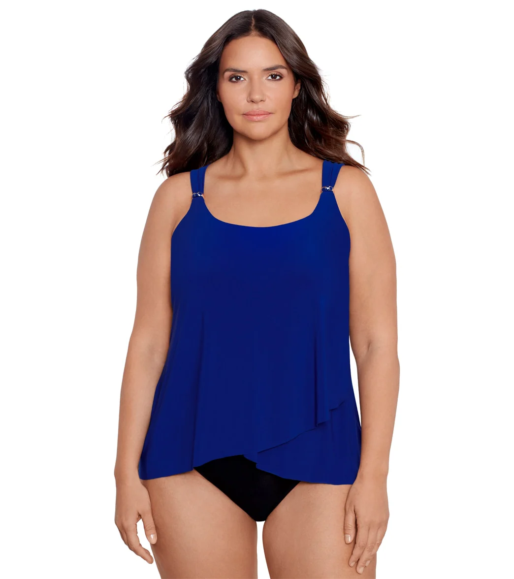 Miraclesuit Plus Size Razzle Dazzle Tankini Top - Image 10