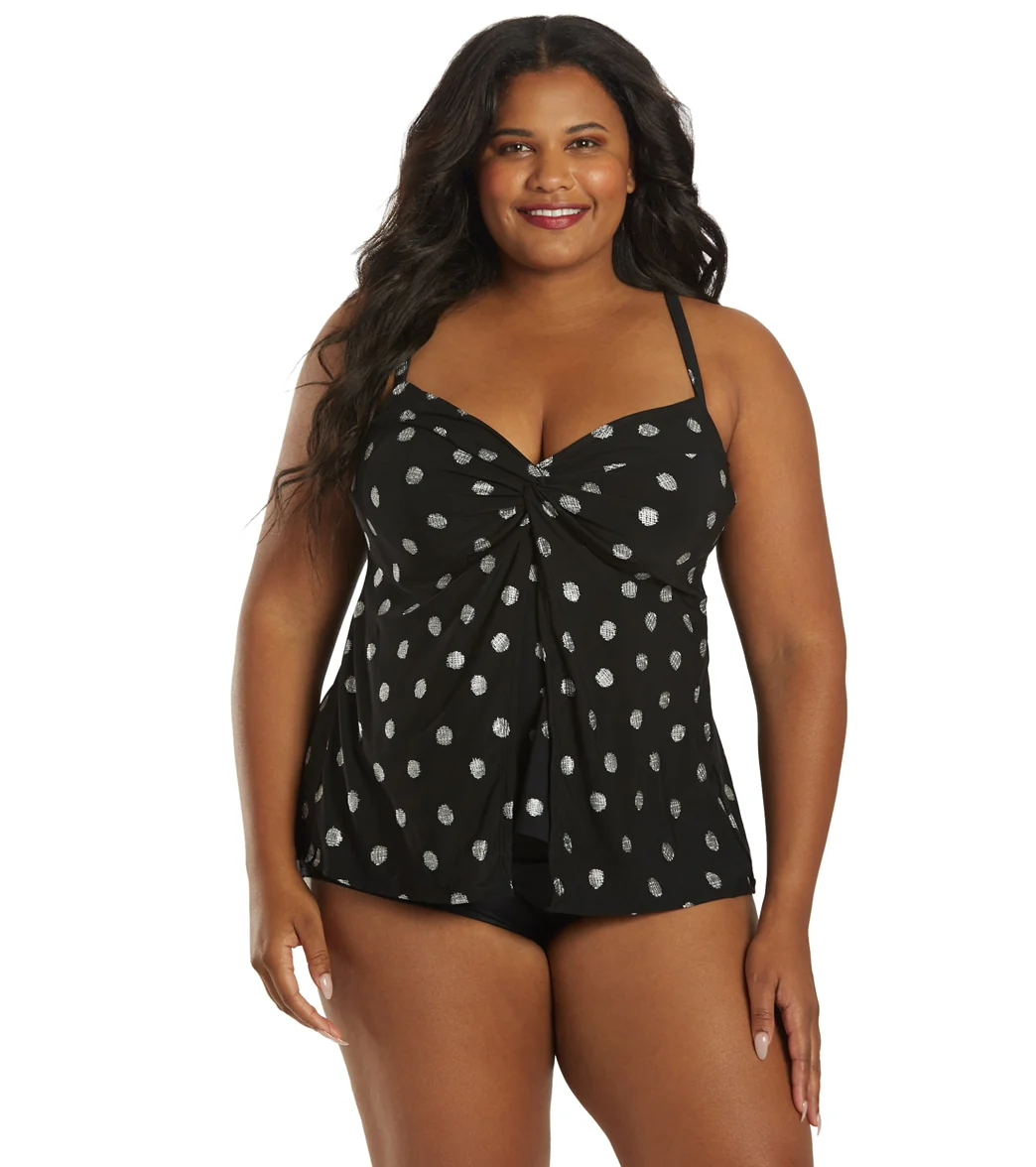 Miraclesuit Plus Women's Plus Size Pizzelles Love Knot Tankini Top - Image 8