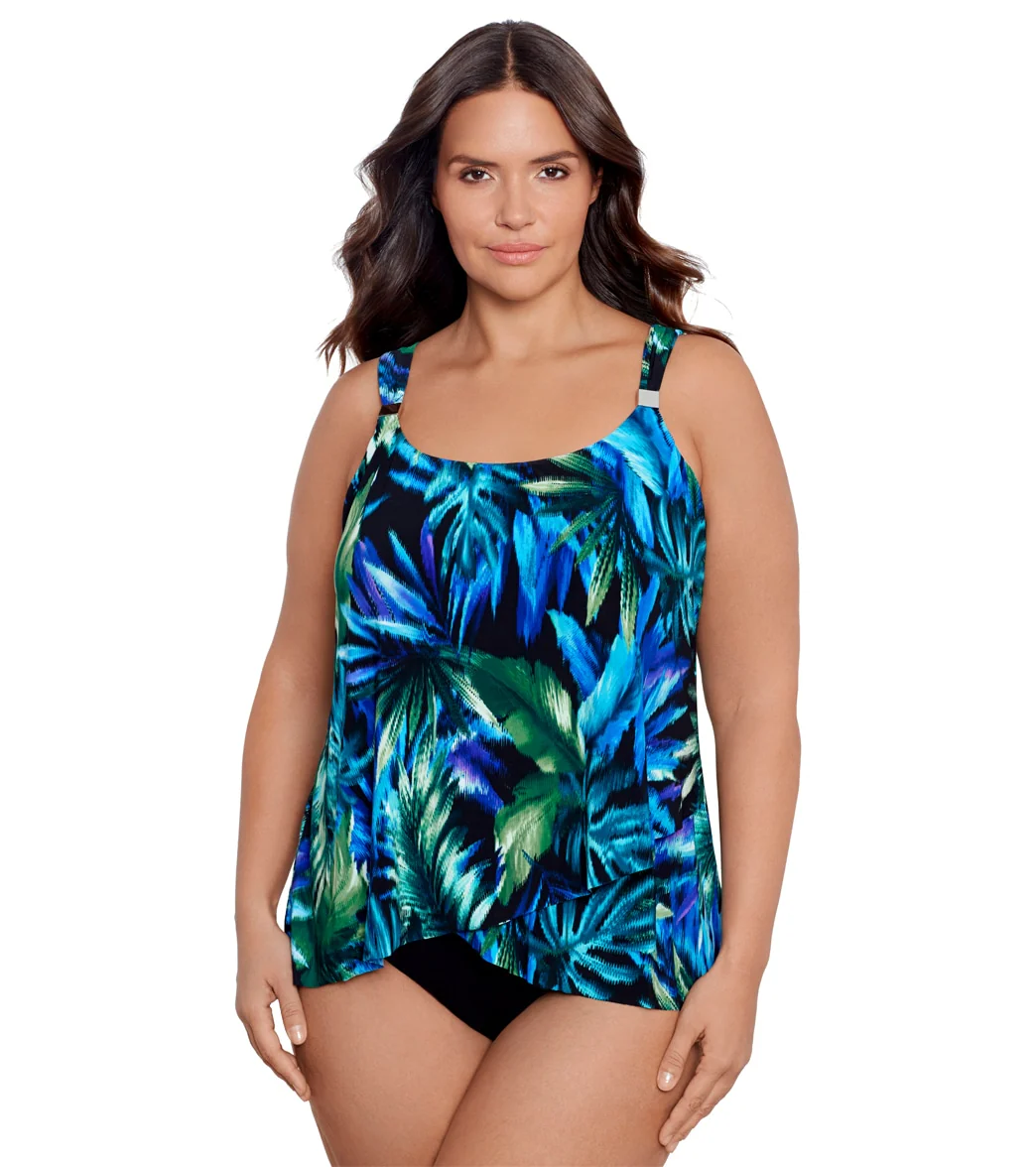 Miraclesuit Women's Plus Size Useppa Dazzle Tankini Top - Image 6