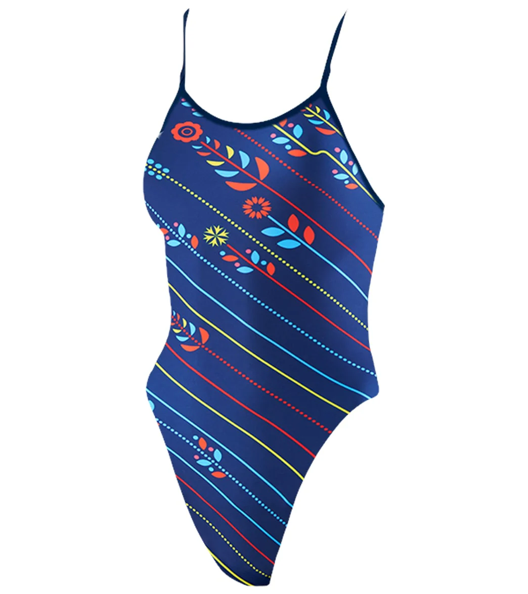 Mizuno Women's Exer Print Thin Strap One Piece Swimsuit - Image 25