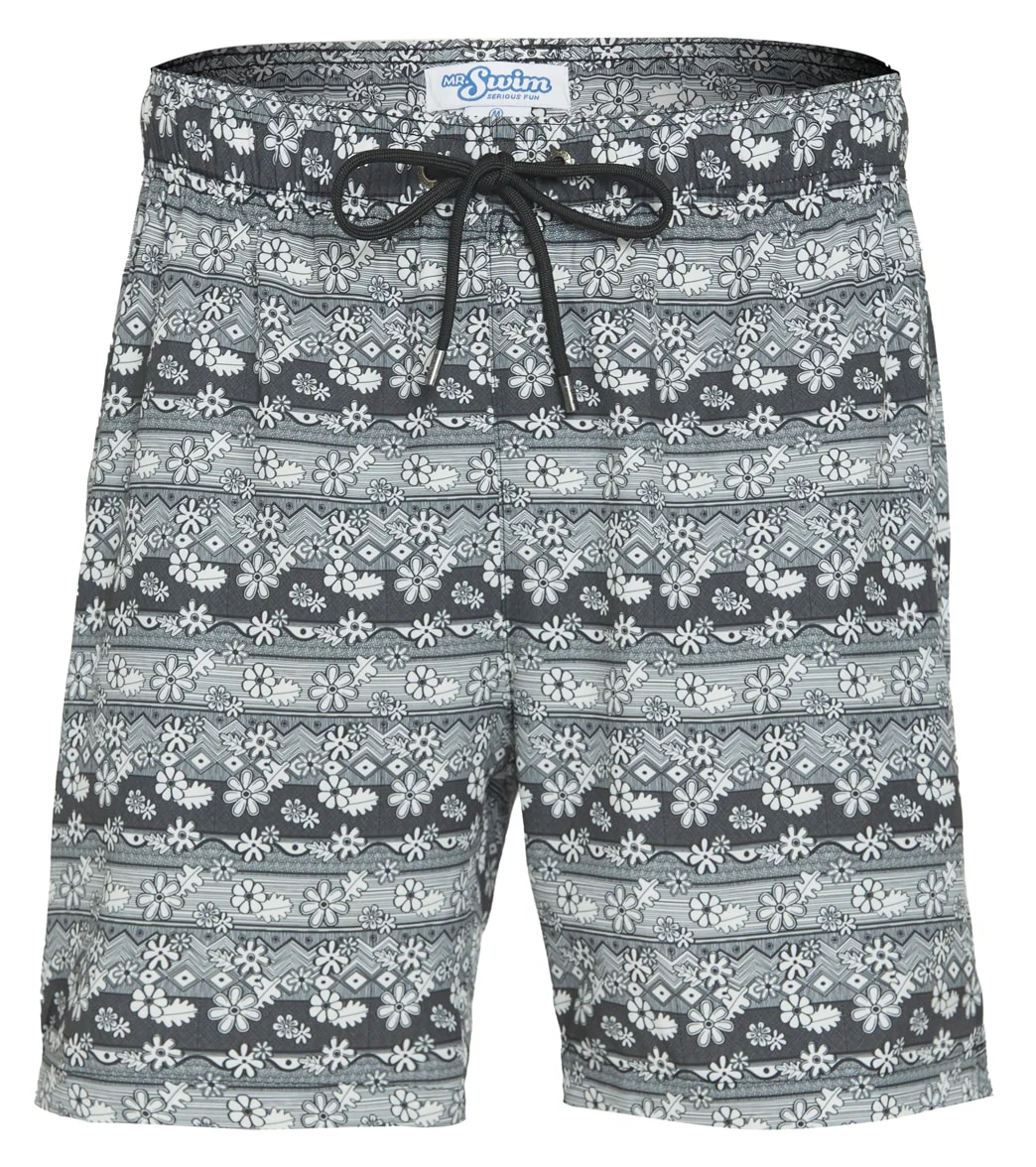 Mr.Swim Men's  Batik Floral Swim Trunks - Image 6