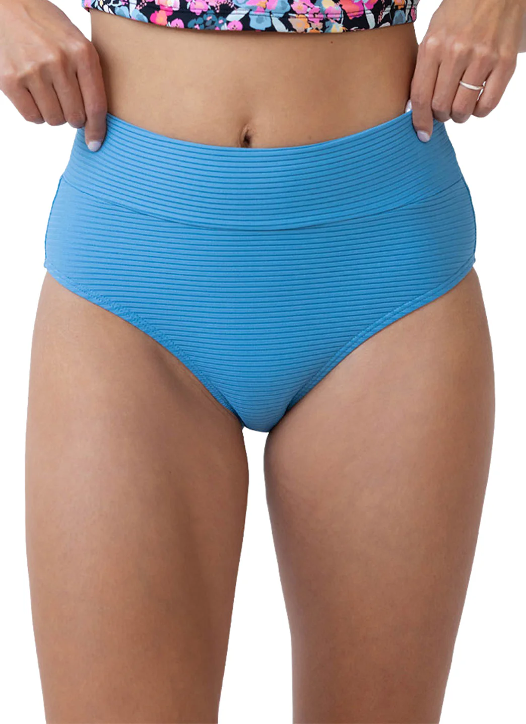 Nani Women's Solid Marine Flat Rib Bikini Bottom - Image 2