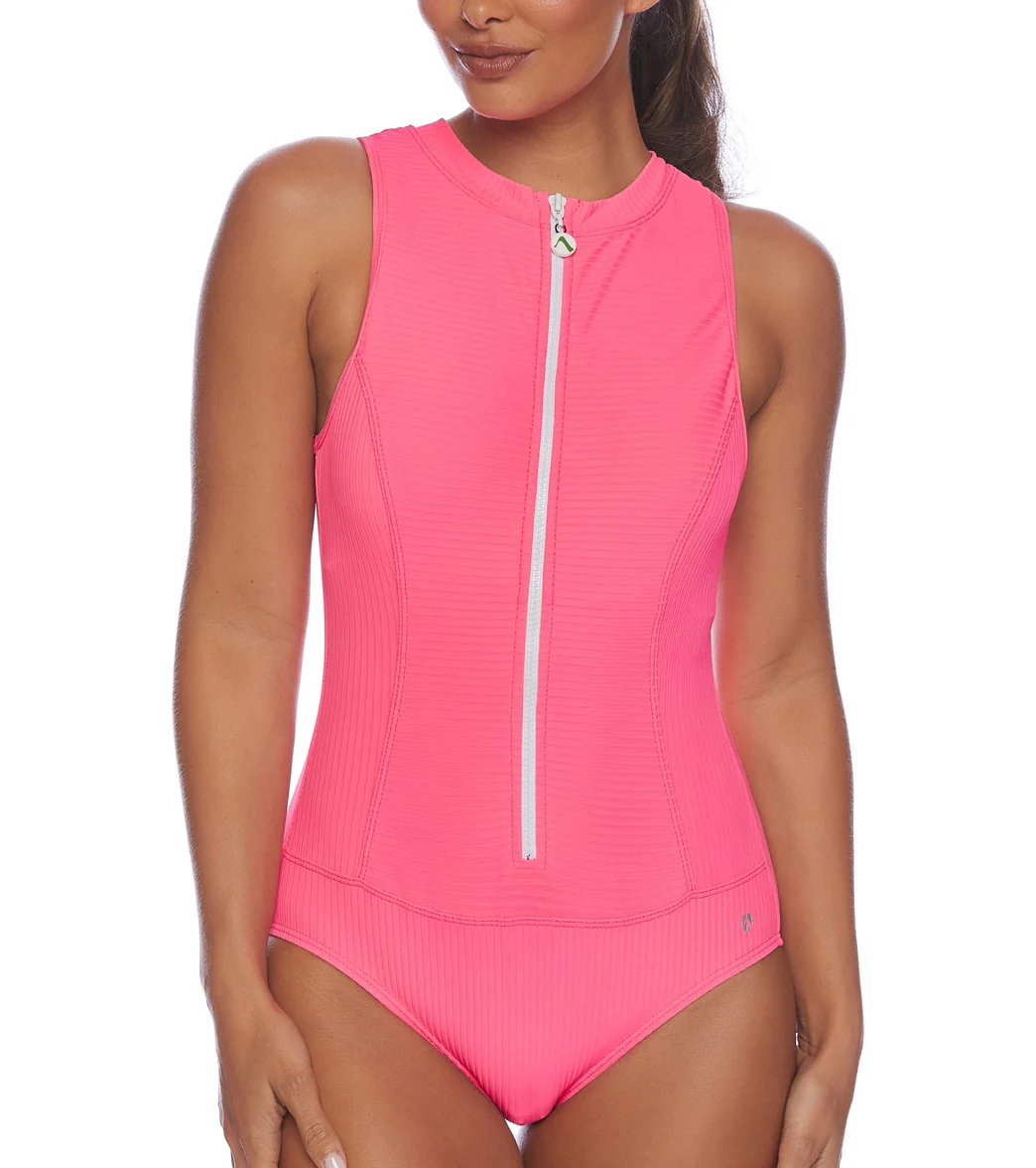 Next by Athena Women's In The Groove Zip One Piece Swimsuit - Image 6