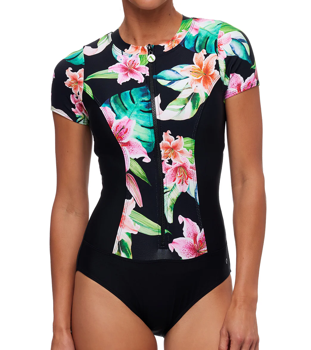 Next by Athena Women's Malibu Keoki Palms Zip One Piece Swimsuit - Image 6
