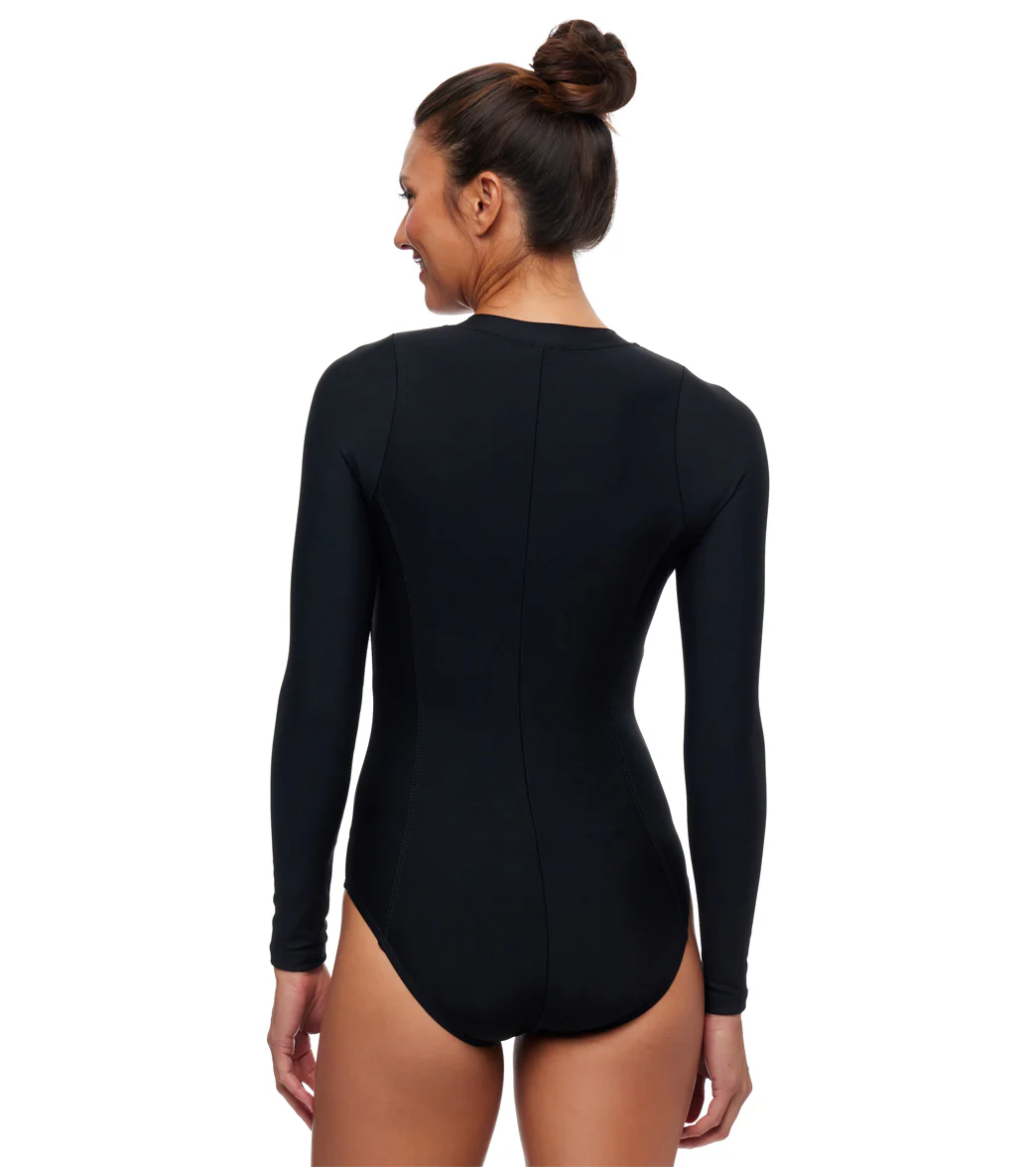Next by Athena Women's Malibu Long Sleeve Zip One Piece Swimsuit - Image 3