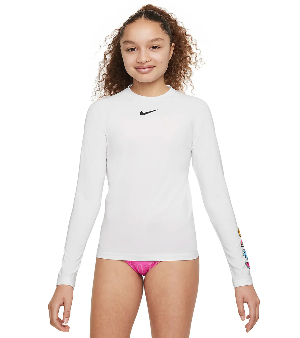 Nike Girls' Charms Long Sleeve Hydroguard (Big Kid) - Image 27