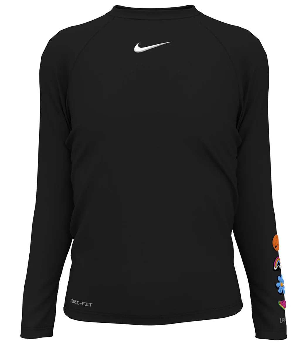 Nike Girls' Charms Long Sleeve Hydroguard (Big Kid) - Image 32