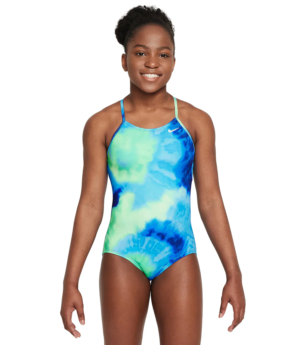 Nike Girls' Crossback One Piece Swimsuit (Big Kid) - Image 7