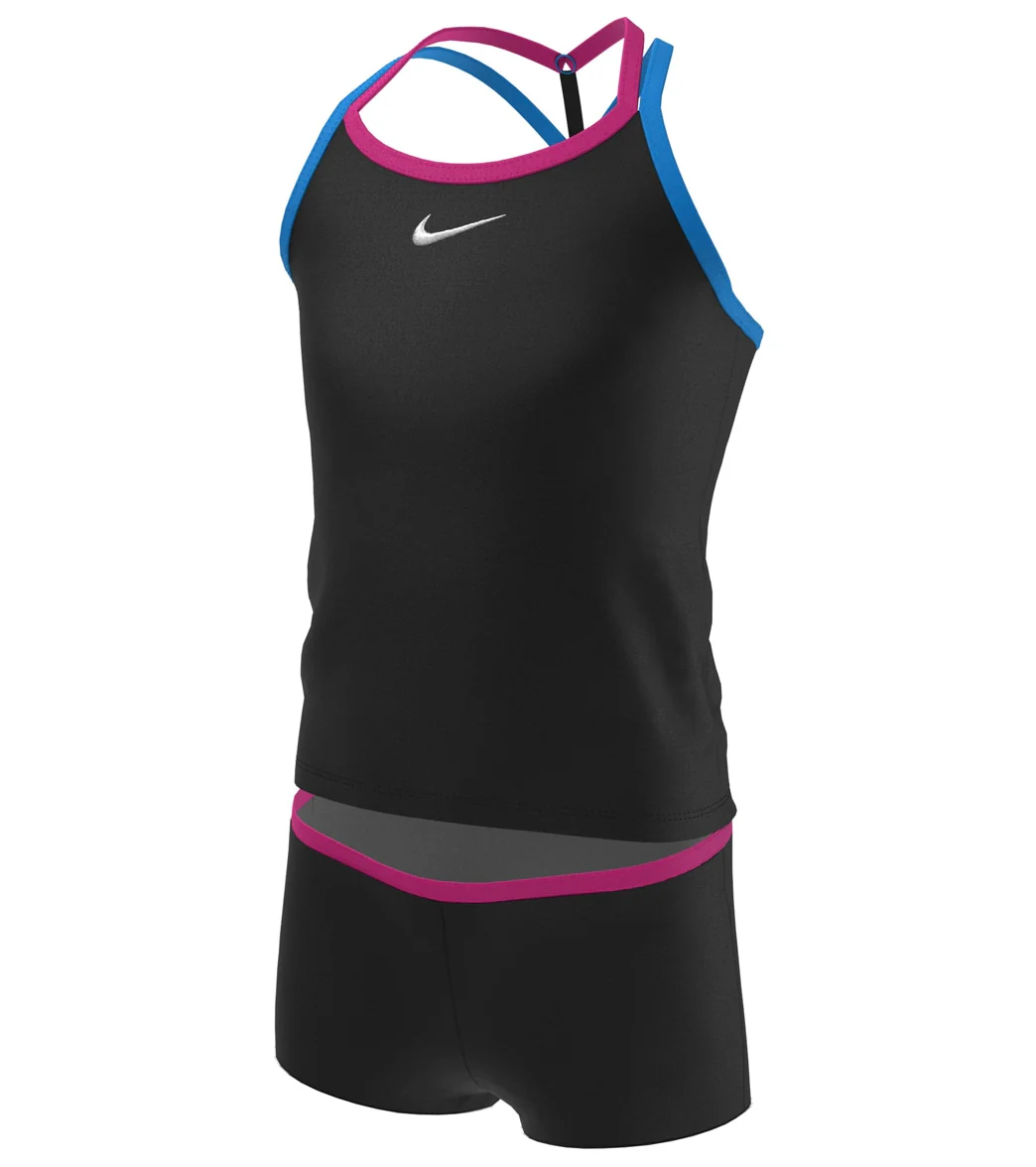 Nike Girls' Essential T-Crossback Two Piece Tankini Set (Big Kid) - Image 2