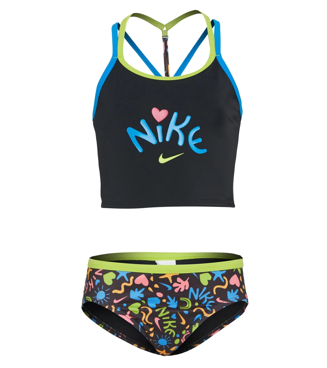 Nike Girls' Fun Forest T-Crossback Two Piece Midkini Set(Big Kid) - Image 9