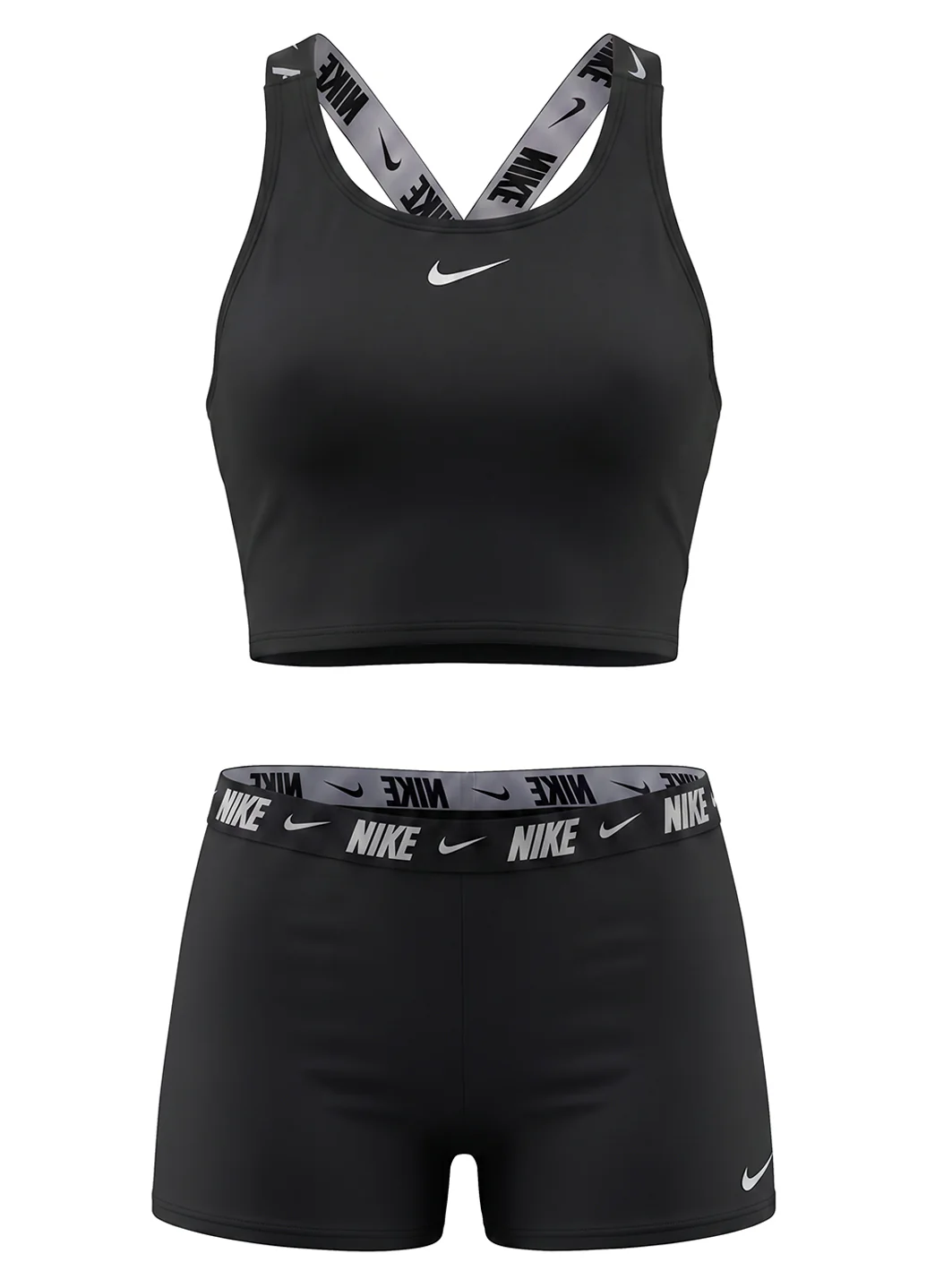 Nike Girls' Logo Tape Crossback Two Piece Midkini Set (Big Kid) - Image 8