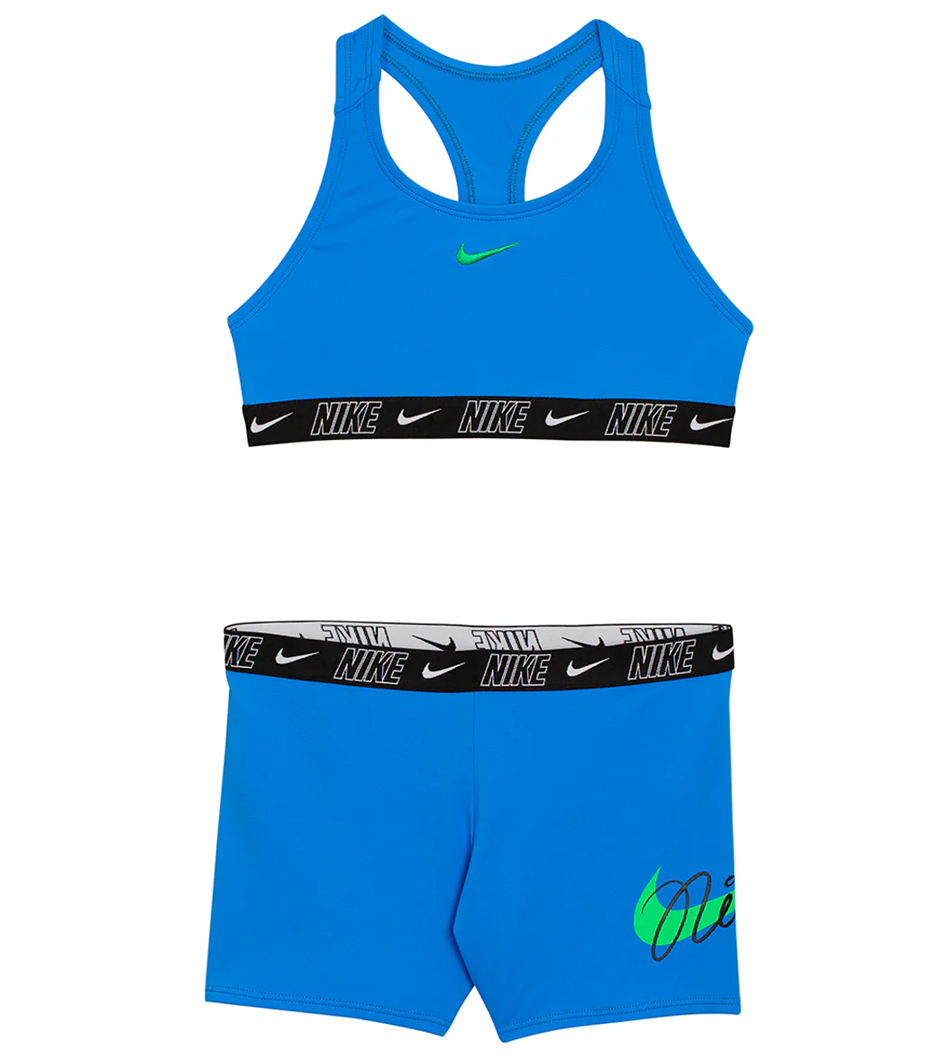 Nike Girls' Logo Tape Racerback Bikini Set (Big Kid) - Image 13