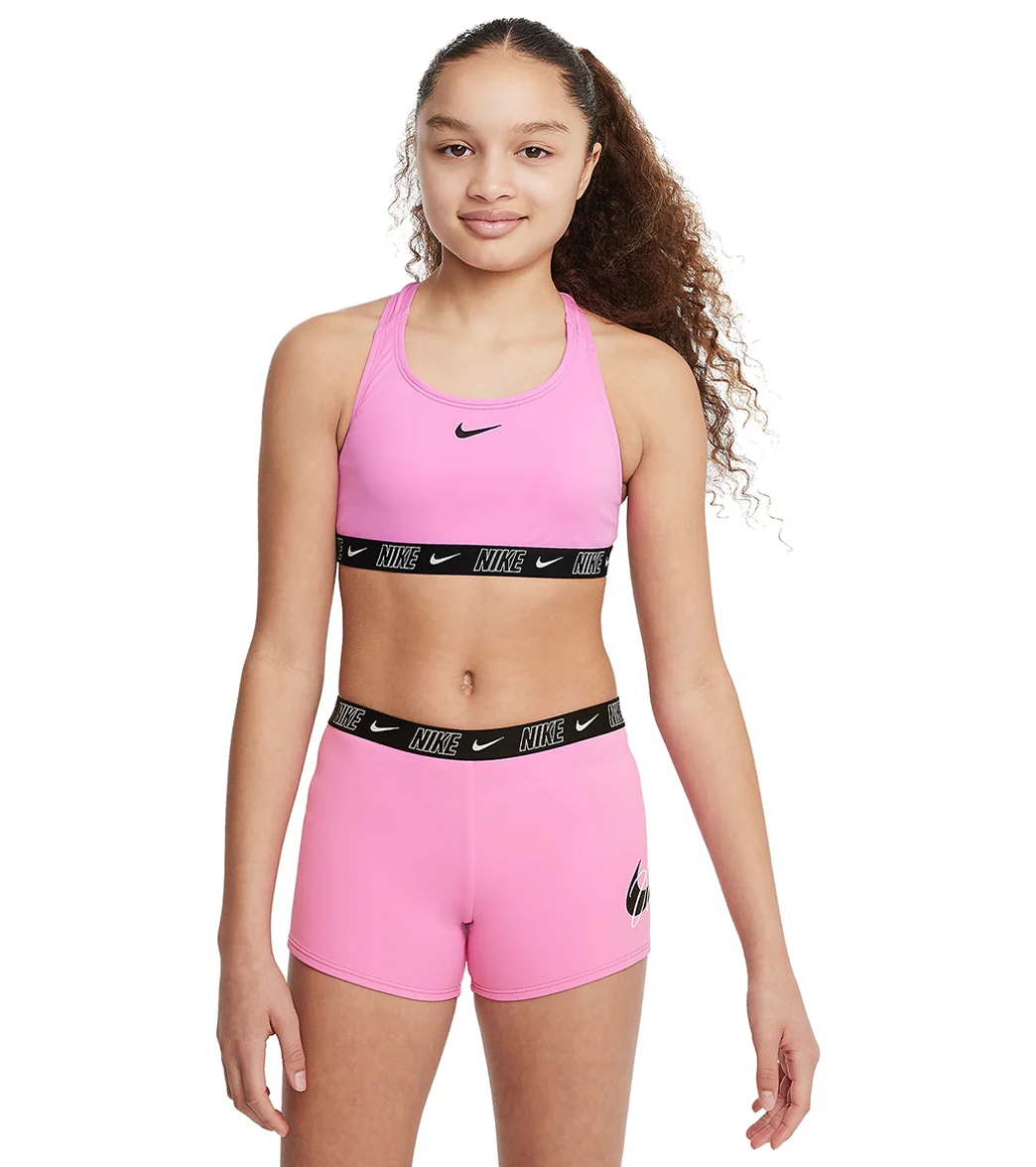 Nike Girls' Logo Tape Racerback Bikini Set (Big Kid) - Image 18