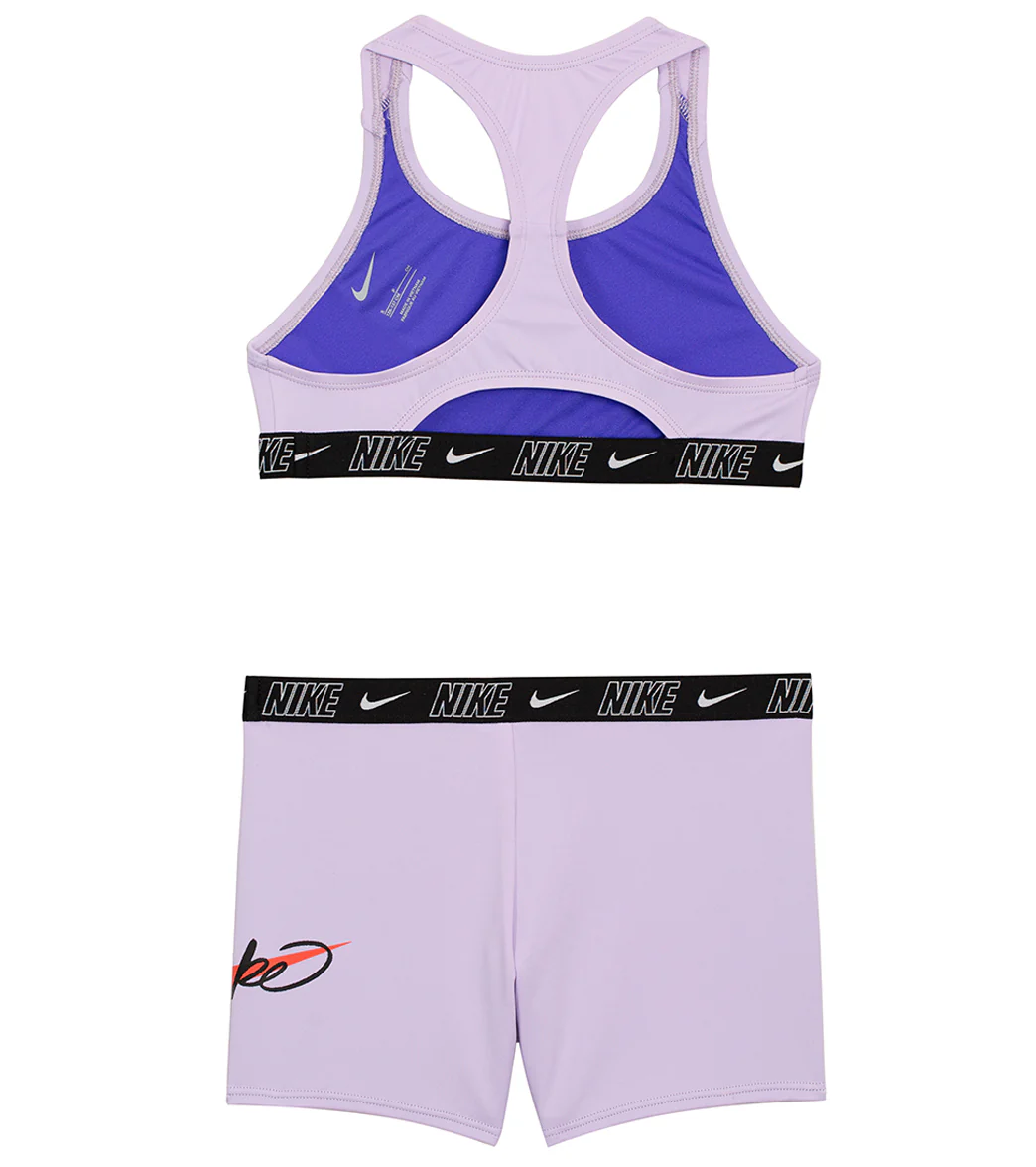 Nike Girls' Logo Tape Racerback Bikini Set (Big Kid) - Image 4