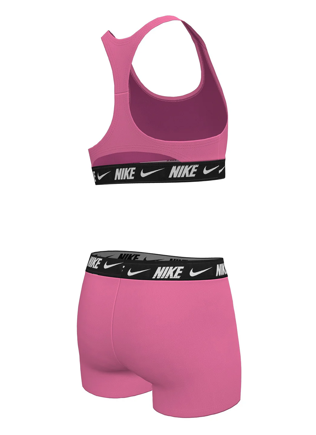 Nike Girls' Logo Tape Racerback Two Piece Bikini Short Set (Big Kid) - Image 10