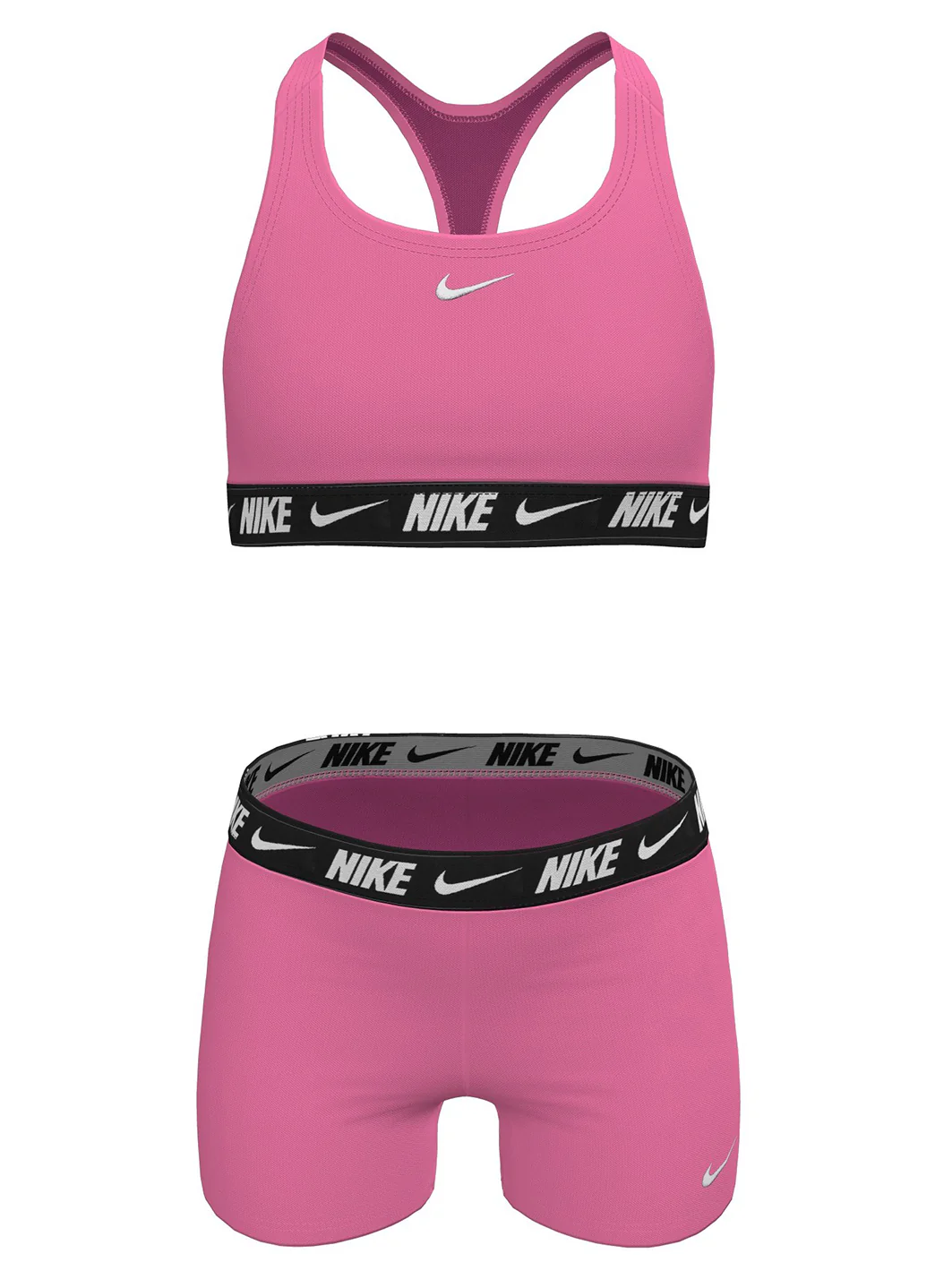 Nike Girls' Logo Tape Racerback Two Piece Bikini Short Set (Big Kid) - Image 7