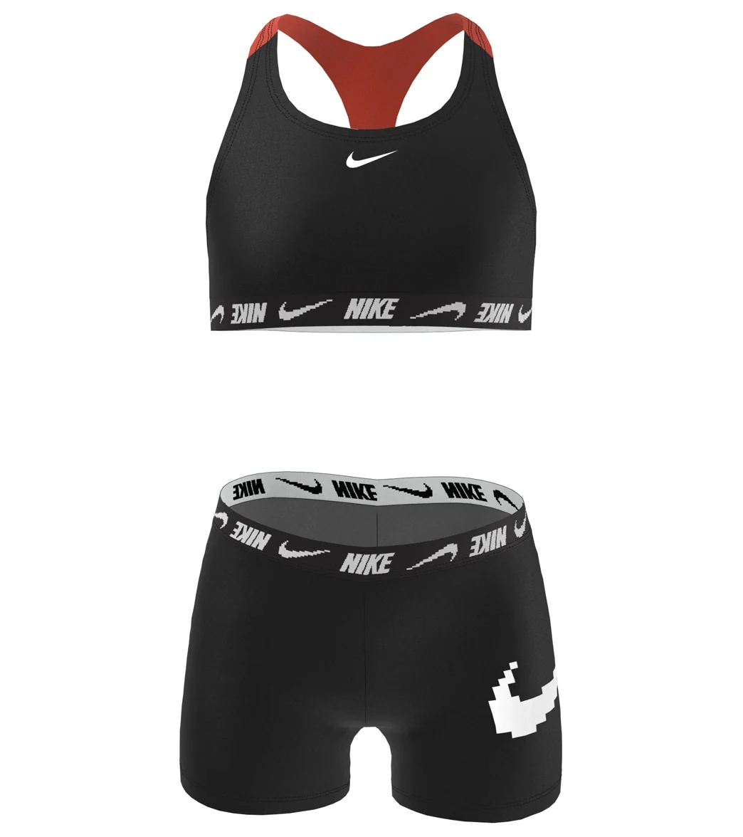 Nike Girls' Logo Tape Two Piece Bikini Set (Big Kid) - Image 17