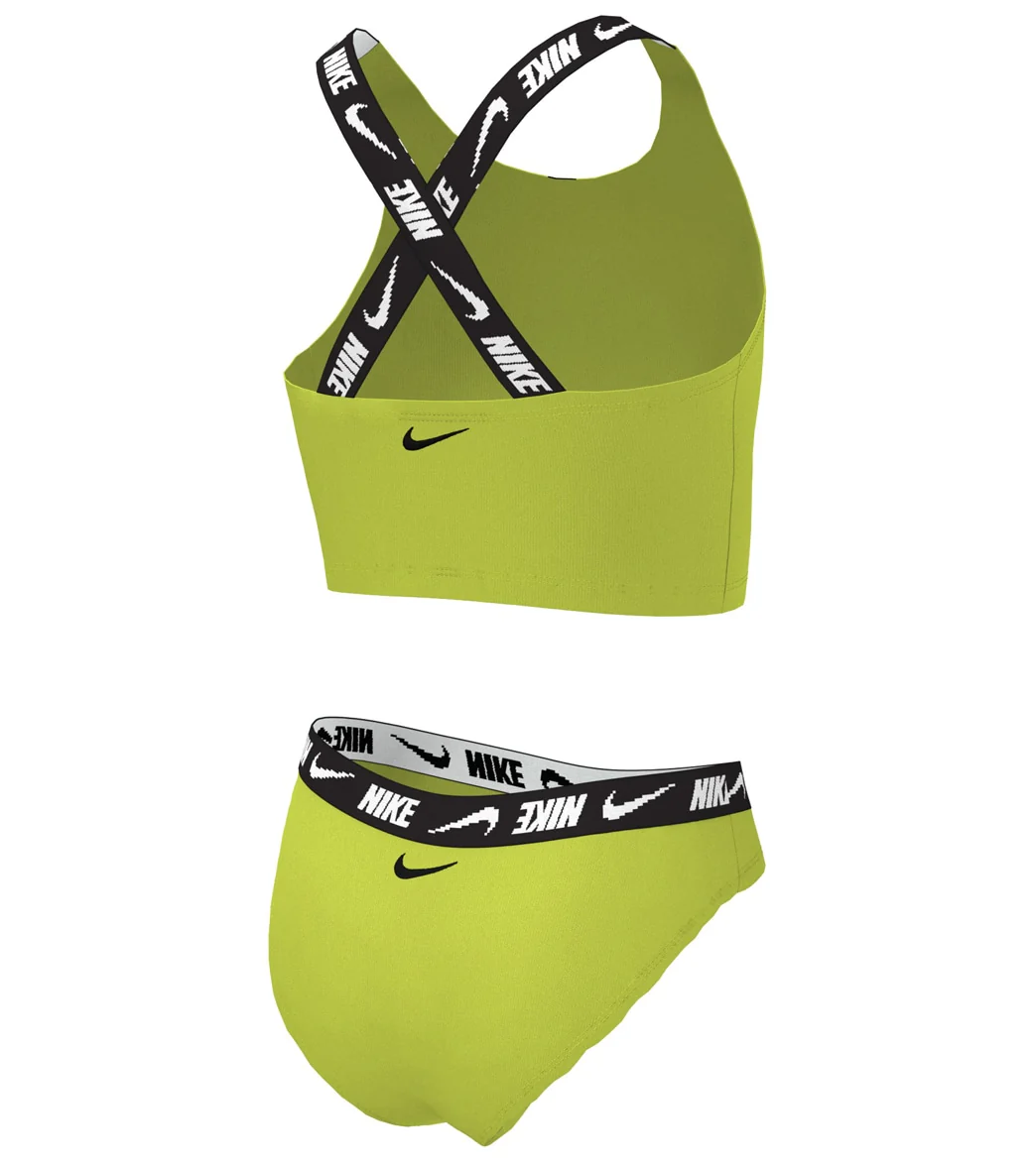 Nike Girls Logo Tape Two Piece Midkini Set (Big Kid) - Image 16