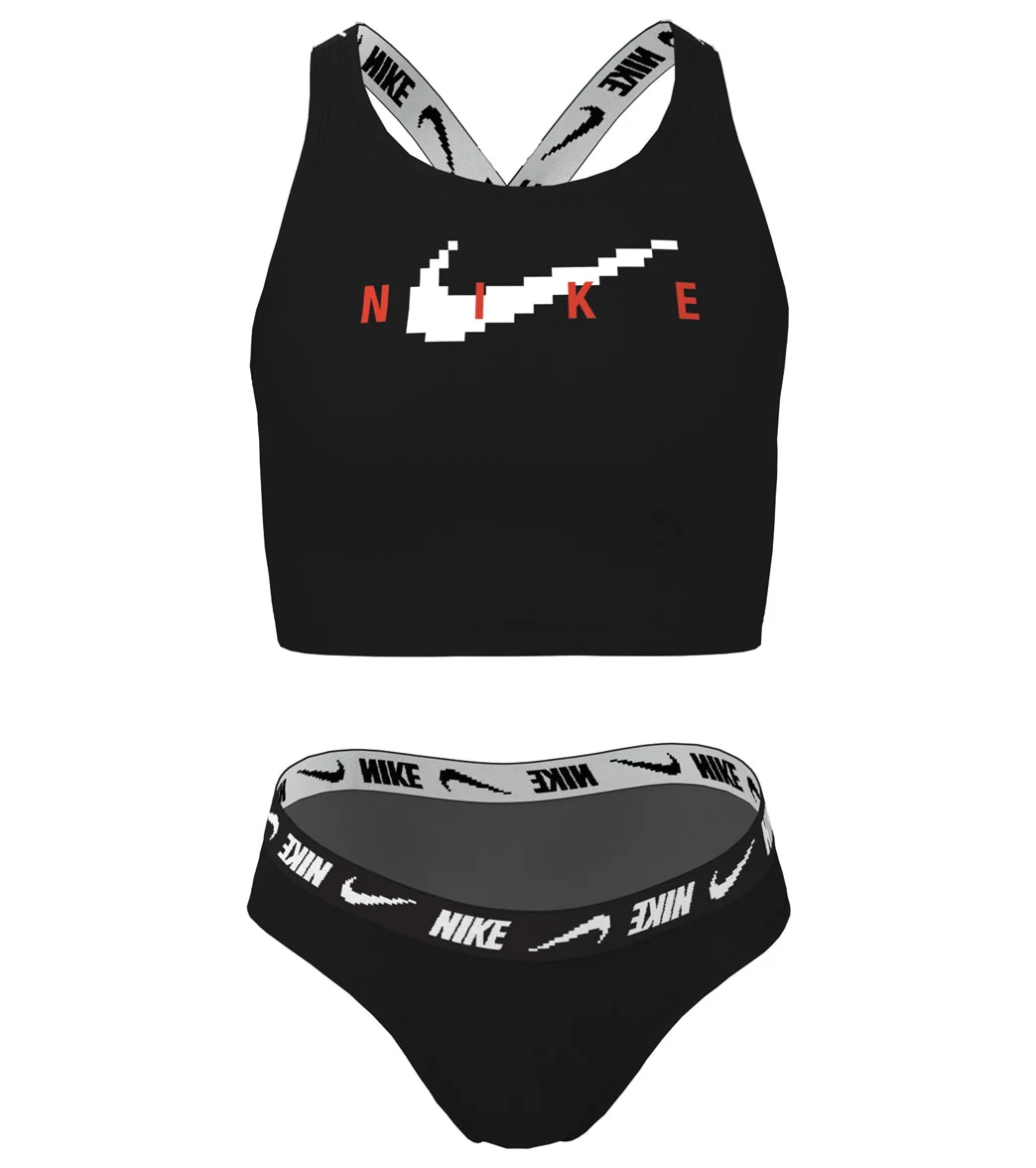 Nike Girls Logo Tape Two Piece Midkini Set (Big Kid) - Image 23
