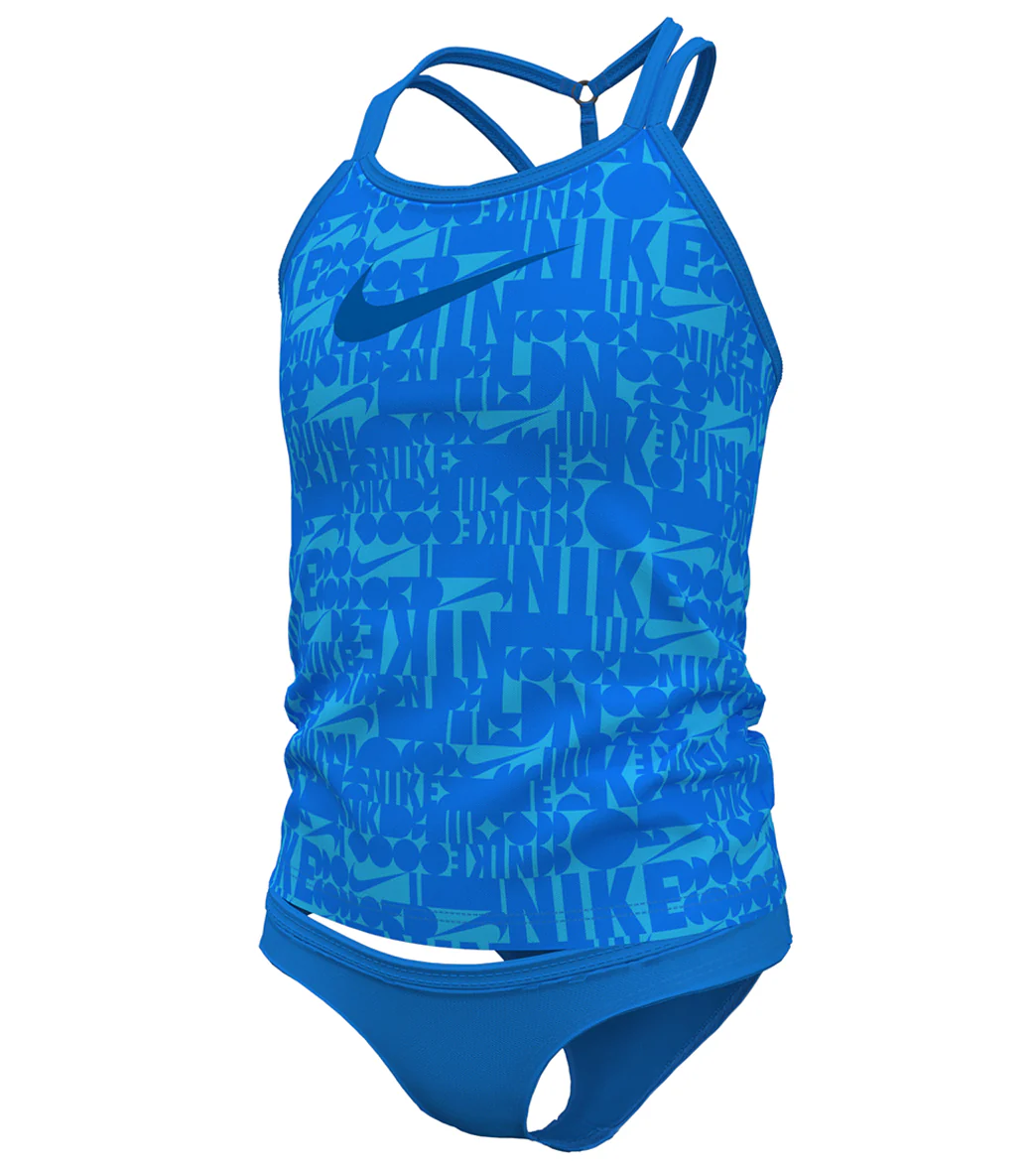 Nike Girls' Retro Flow T-Crossback Tankini Set (Big Kid) - Image 12