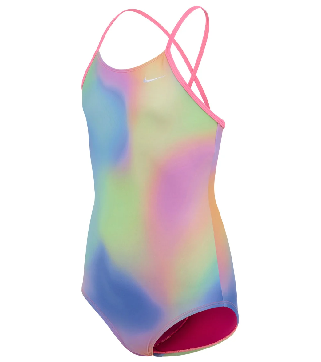 Nike Girls' Spectrum Crossback One Piece Swimsuit (Big Kid) - Image 9