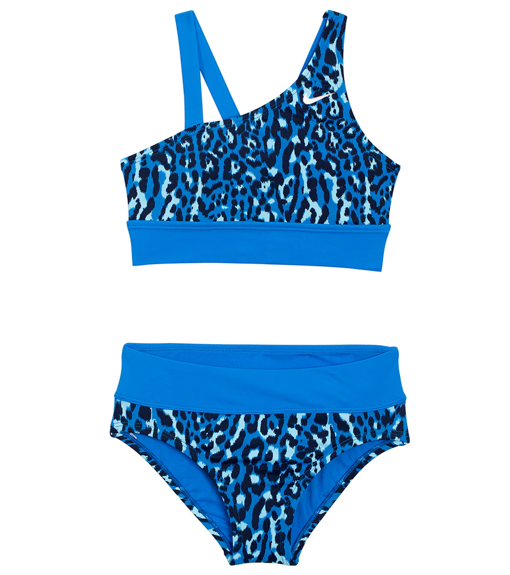 Nike Girls' Wild Asymmetrical Monokini Set (Big Kid) - Image 11