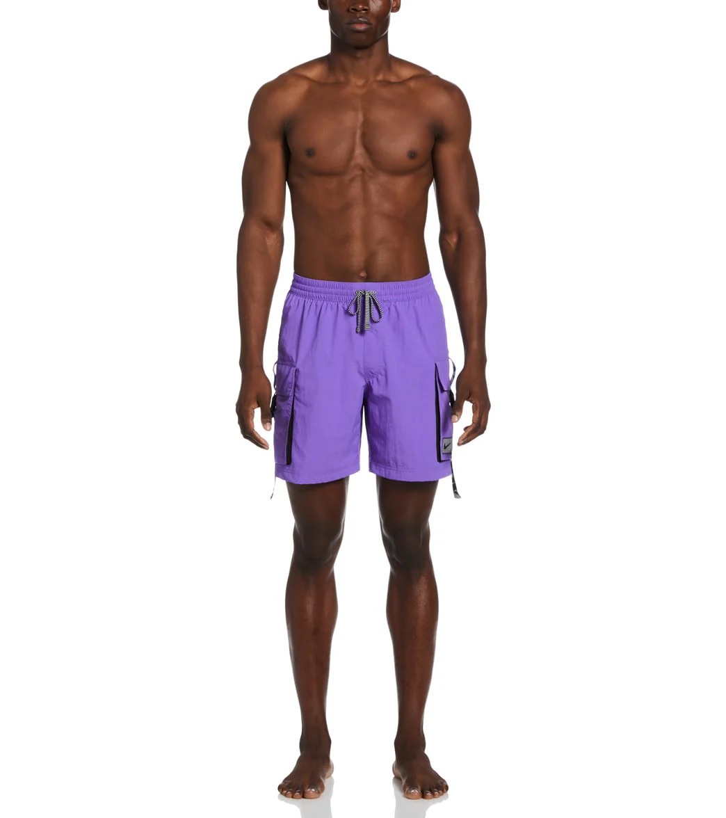 Nike Men's 18" Logo Tape Cargo Swim Trunks - Image 13
