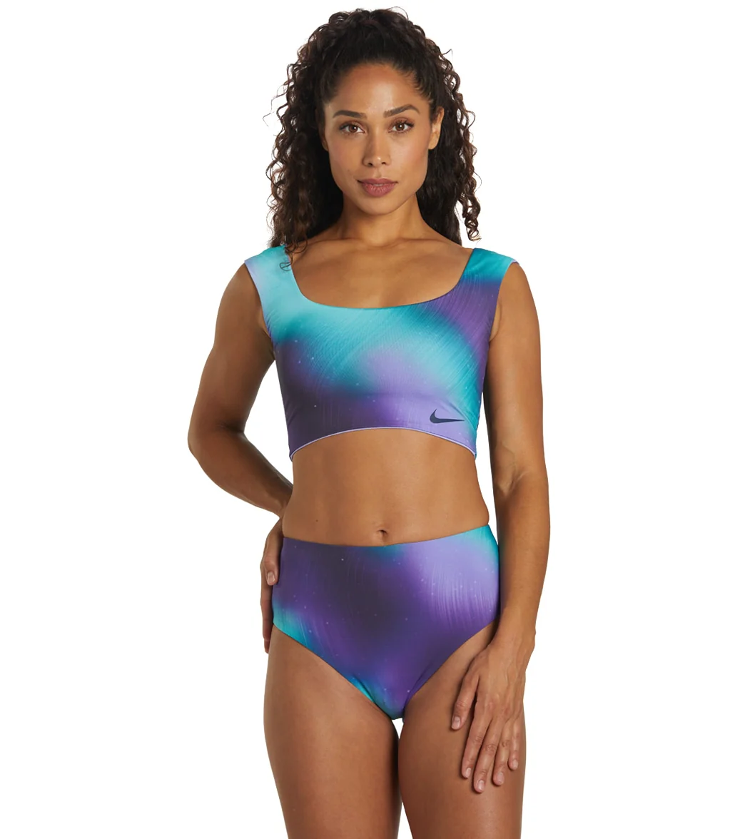 Nike Women's Aurora Reversible High Waist Bikini Bottom - Image 14
