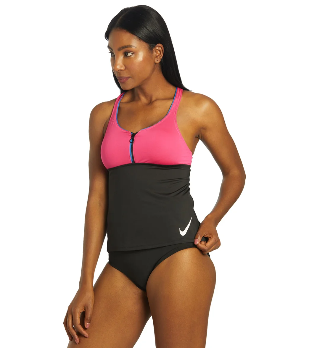 Nike Women's Colorblock Racerback Tankini Top - Image 12
