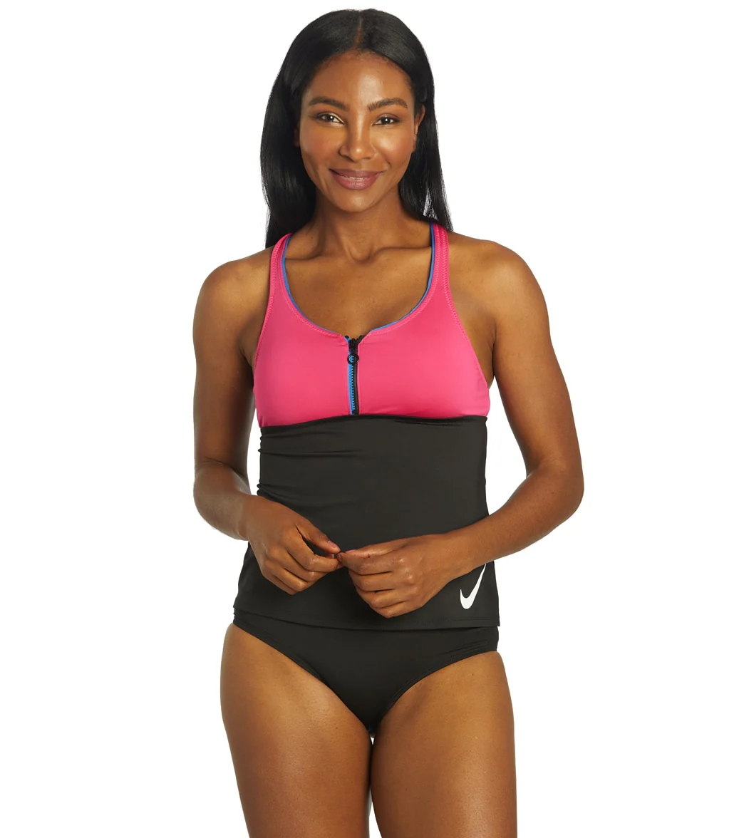 Nike Women's Colorblock Racerback Tankini Top - Image 8
