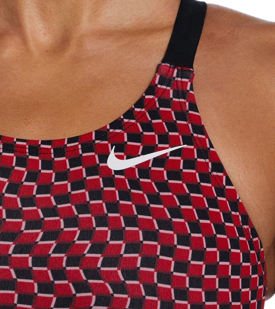 Nike Women's Drippy Check Fastback One Piece Swimsuit - Image 12