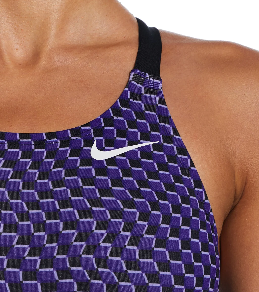 Nike Women's Drippy Check Fastback One Piece Swimsuit - Image 24