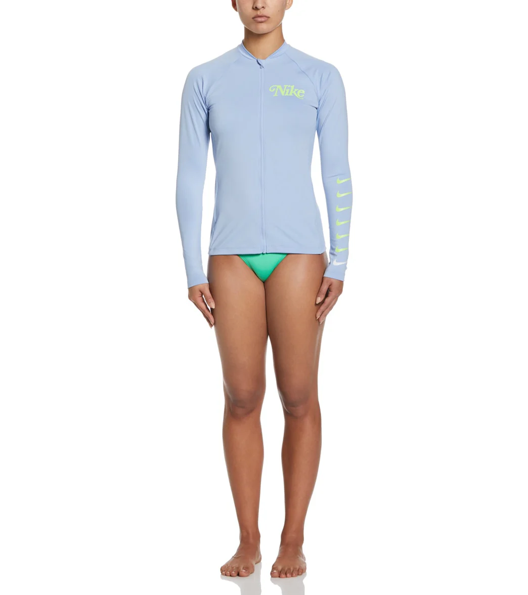 Nike Women's Essential Logo Long Sleeve Zip Cover Up - Image 3