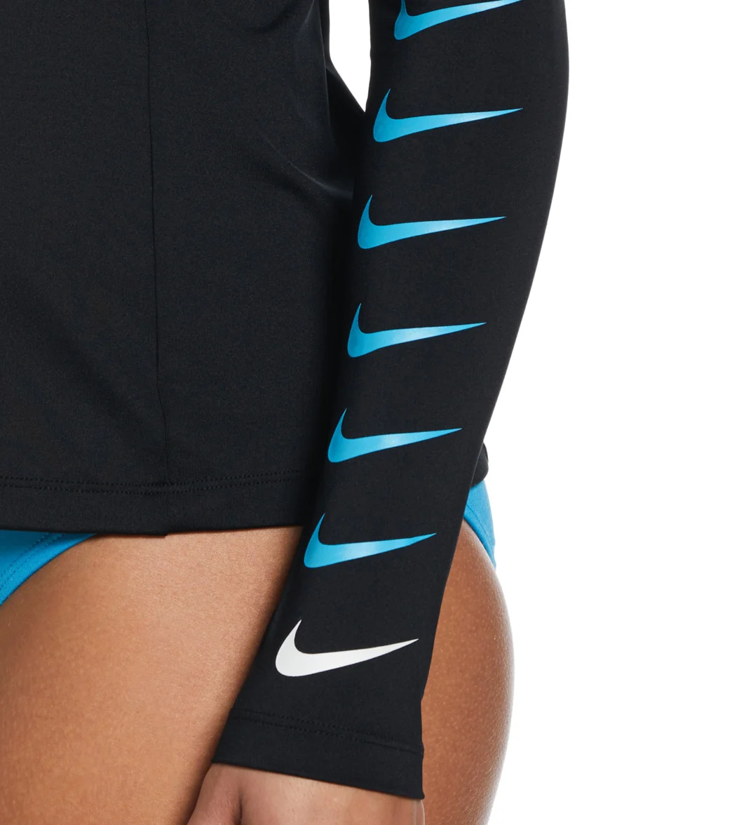 Nike Women's Essential Logo Long Sleeve Zip Cover Up - Image 37