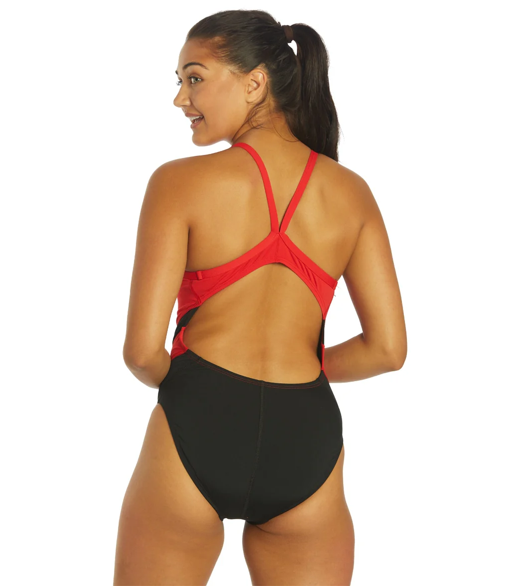 Nike Women's HydraStrong Colorblock Racerback One Piece Swimsuit - Image 4