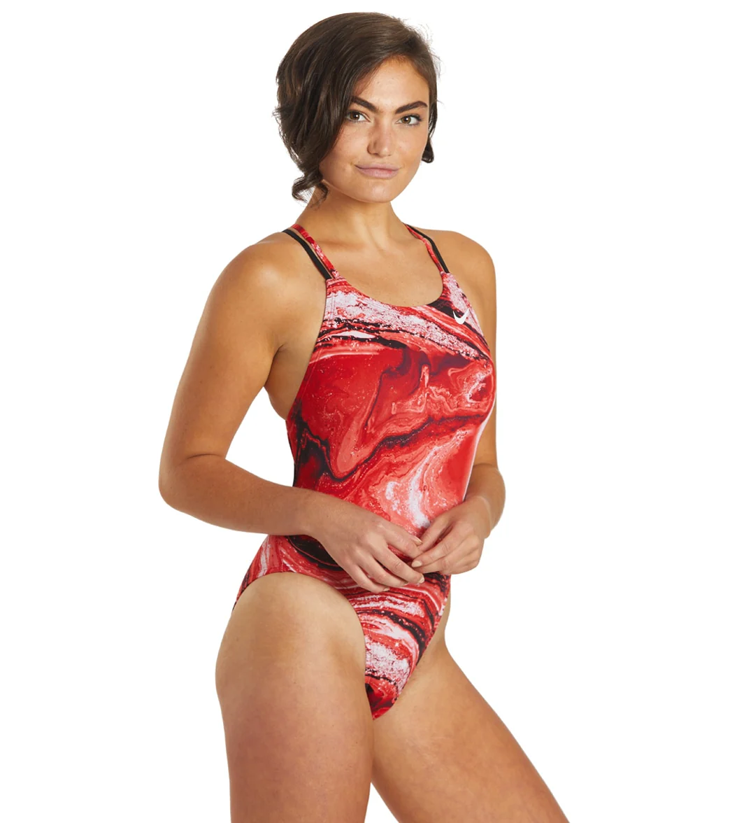 Nike Women's HydraStrong Crystal Wave Spiderback One Piece Swimsuit - Image 10