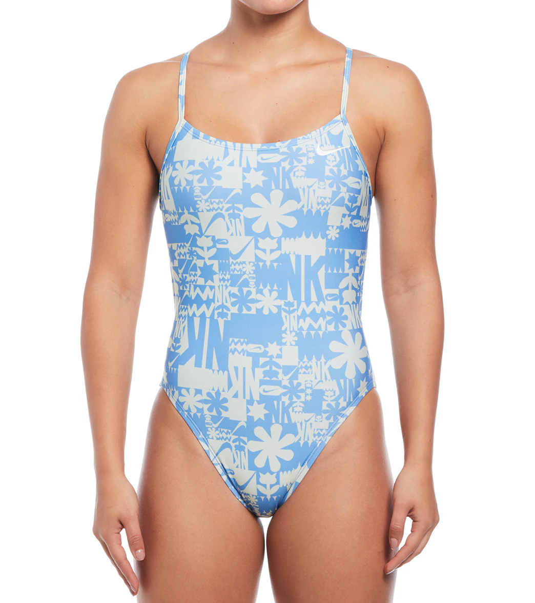 Nike Women's Hydrastrong Multi Print Cut Out One Piece Swimsuit - Image 24