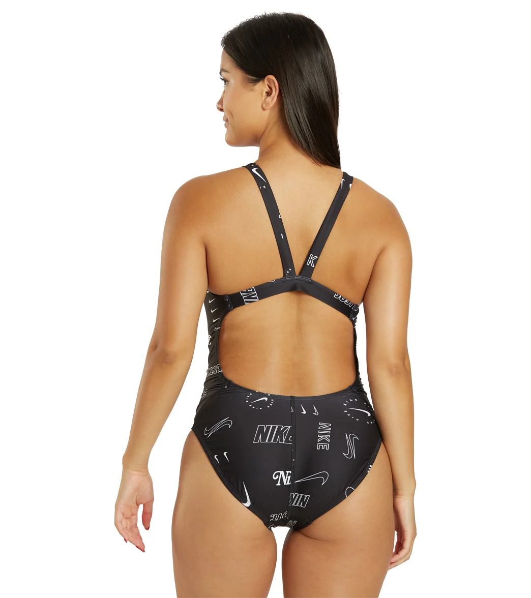 Nike Women's Hydrastrong Multi Print Fastback One Piece Swimsuit - Image 27