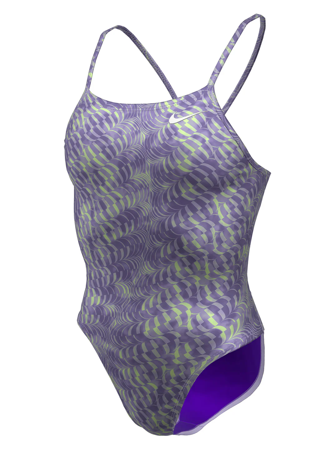 Nike Women's Hydrastrong Pool Lanes Cut Out Back One Piece Swimsuit - Image 45