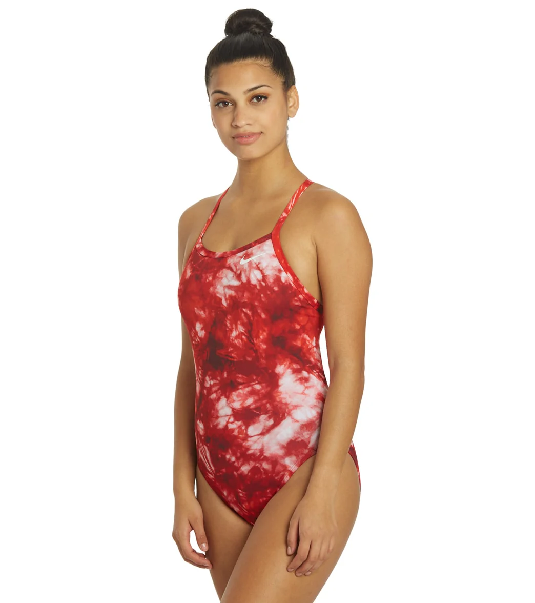 Nike Women's Hydrastrong Tie Dye Crossback One Piece Swimsuit - Image 11