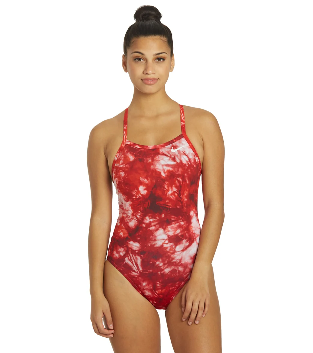 Nike Women's Hydrastrong Tie Dye Crossback One Piece Swimsuit - Image 6