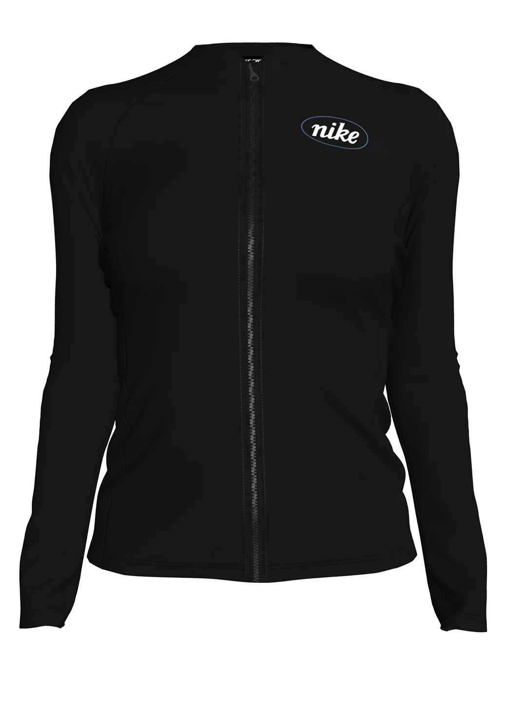 Nike Women's Long Sleeve Zip Hydro Rash Guard - Image 3