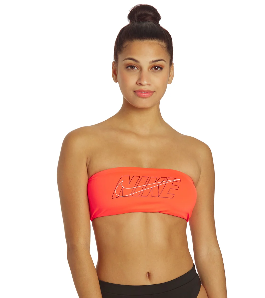 Nike Women's Multi Logo Bandeau Bikini Top
