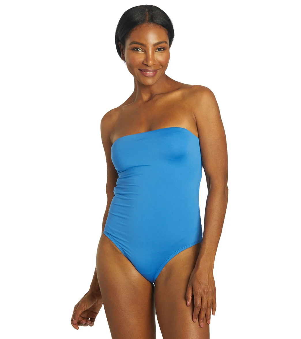 Nike Women's Solid Lace-Up Back Bandeau One Piece Swimsuit - Image 25