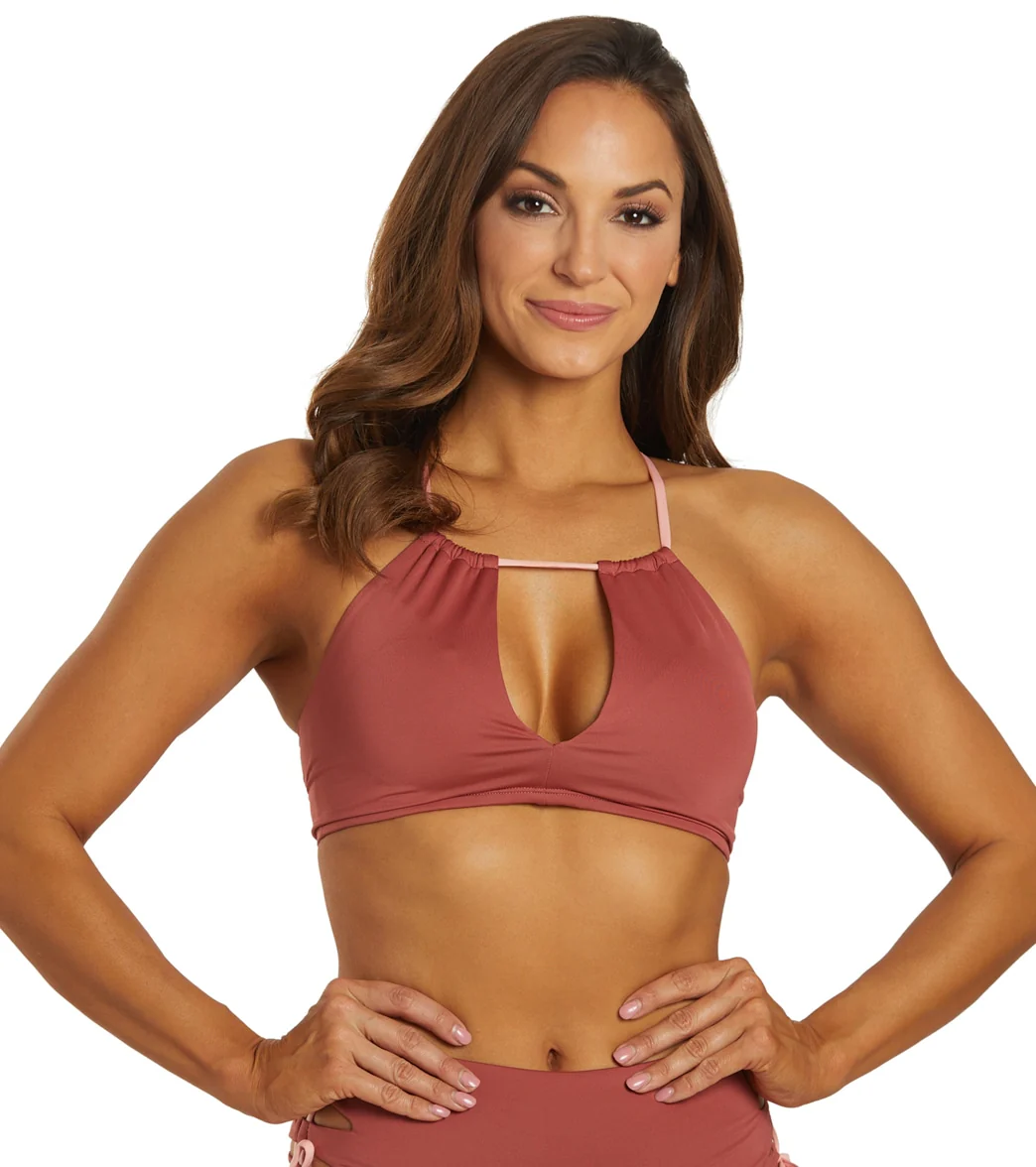 Nike Women's Solid Lace-Up High Neck Bikini Top - Image 16