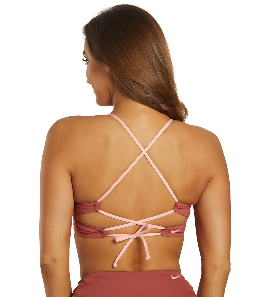 Nike Women's Solid Lace-Up High Neck Bikini Top - Image 18