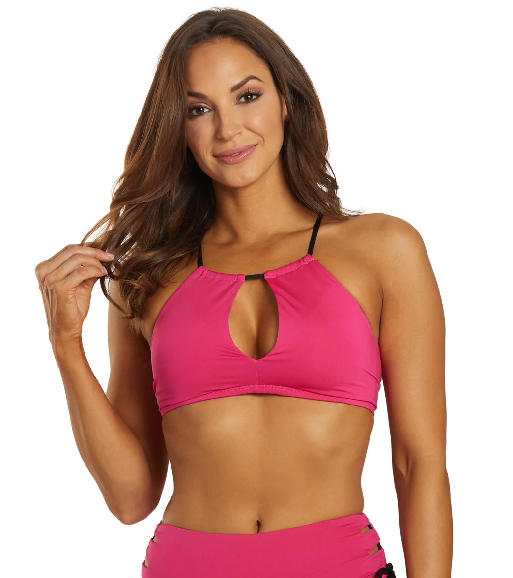 Nike Women's Solid Lace-Up High Neck Bikini Top - Image 22